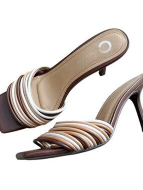 JOURNEE Tru Comfort Foam Womens Size 8 Calliope Open Toe Stiletto Heels Shoes